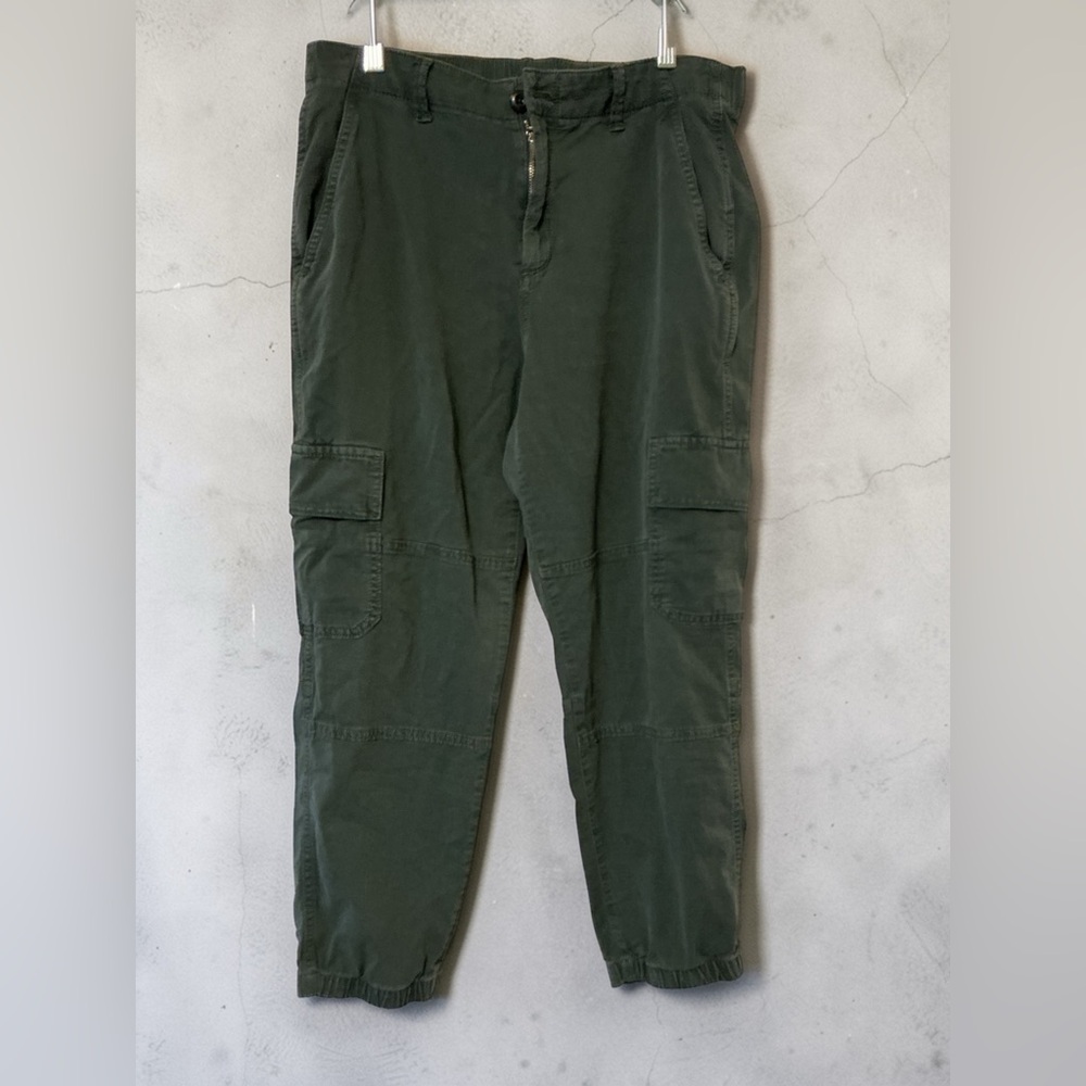 Gap Petite Womens 8 Cargo Pants Green Cropped Utility Jogger Streetwear